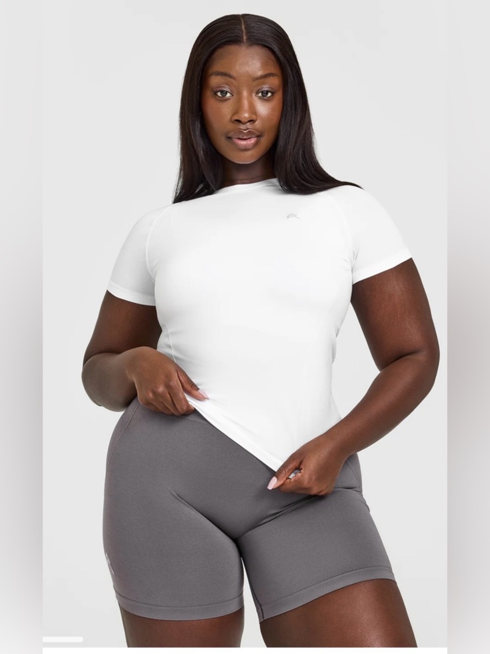 Oner Active White Go To Seamless Fitted Top- NWOT M